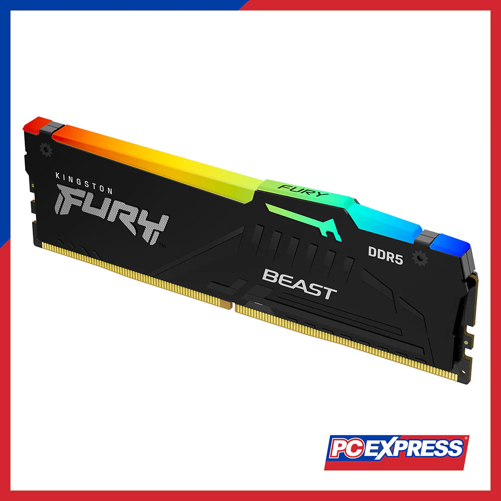 KINGSTON 16GB DDR5 6000MT/S (KF560C36BBE2A-16) FURY Beast RGB Desktop Memory - Black - Image 2