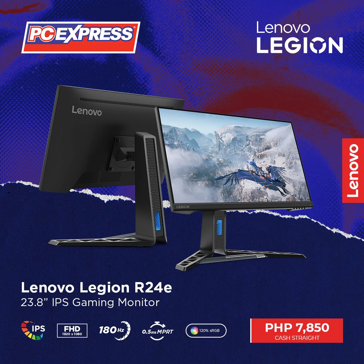 LENOVO Legion R24e 23.8” Gaming Monitor