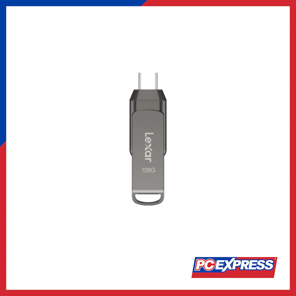 LEXAR JumpDrive D400 USB 3.1 Type-C OTG Flash Drive - Titanium