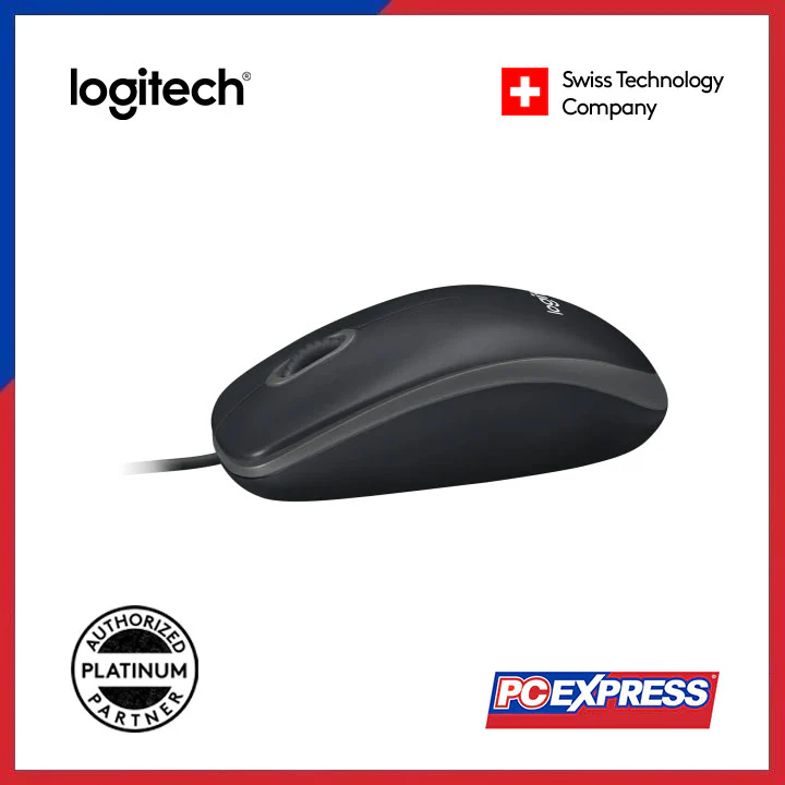 LOGITECH B100 OPTICAL USB Mouse (Black) - Image 4