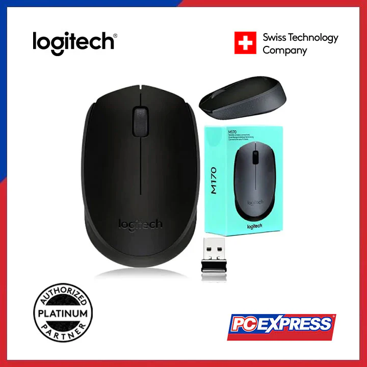 LOGITECH M170 Wireless Mouse (Black) - Image 2