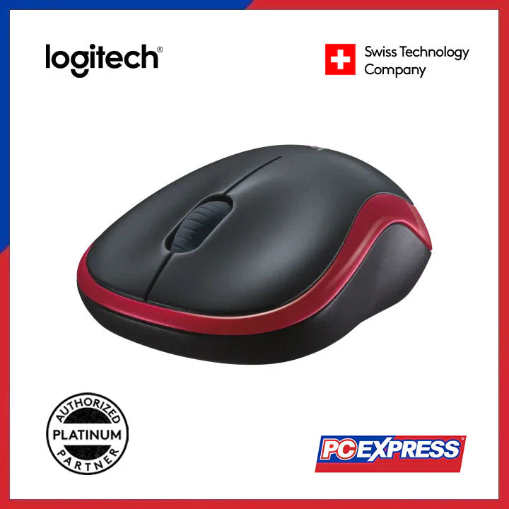LOGITECH M185 Wireless Mouse (Red) - Image 4