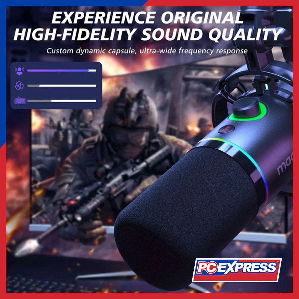 MAONO PD200XS USB/XLR Dynamic Microphone Set with Boom Arm (Black) - Image 4