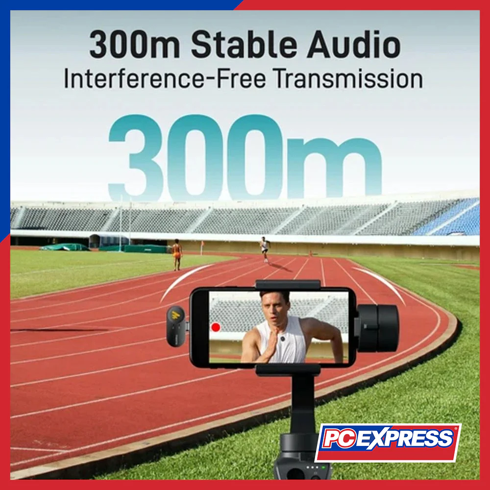 MAONO Wave T5 WM650 PA3 Wireless Microphone Combo Version For Camera / Lightning / Type-C - Black - Image 5