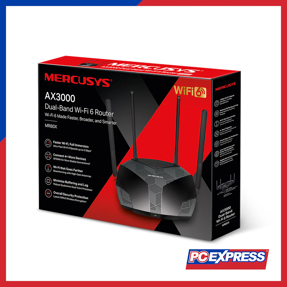 MERCUSYS MR80X AX3000 Dual-Band Wi-Fi 6 Router - Image 4