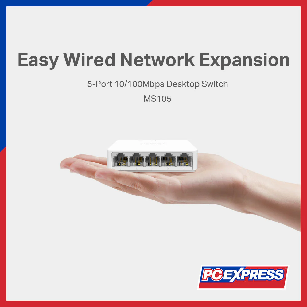 MERCUSYS MS105 5-Port 10/100Mbps Desktop Switch - Image 3