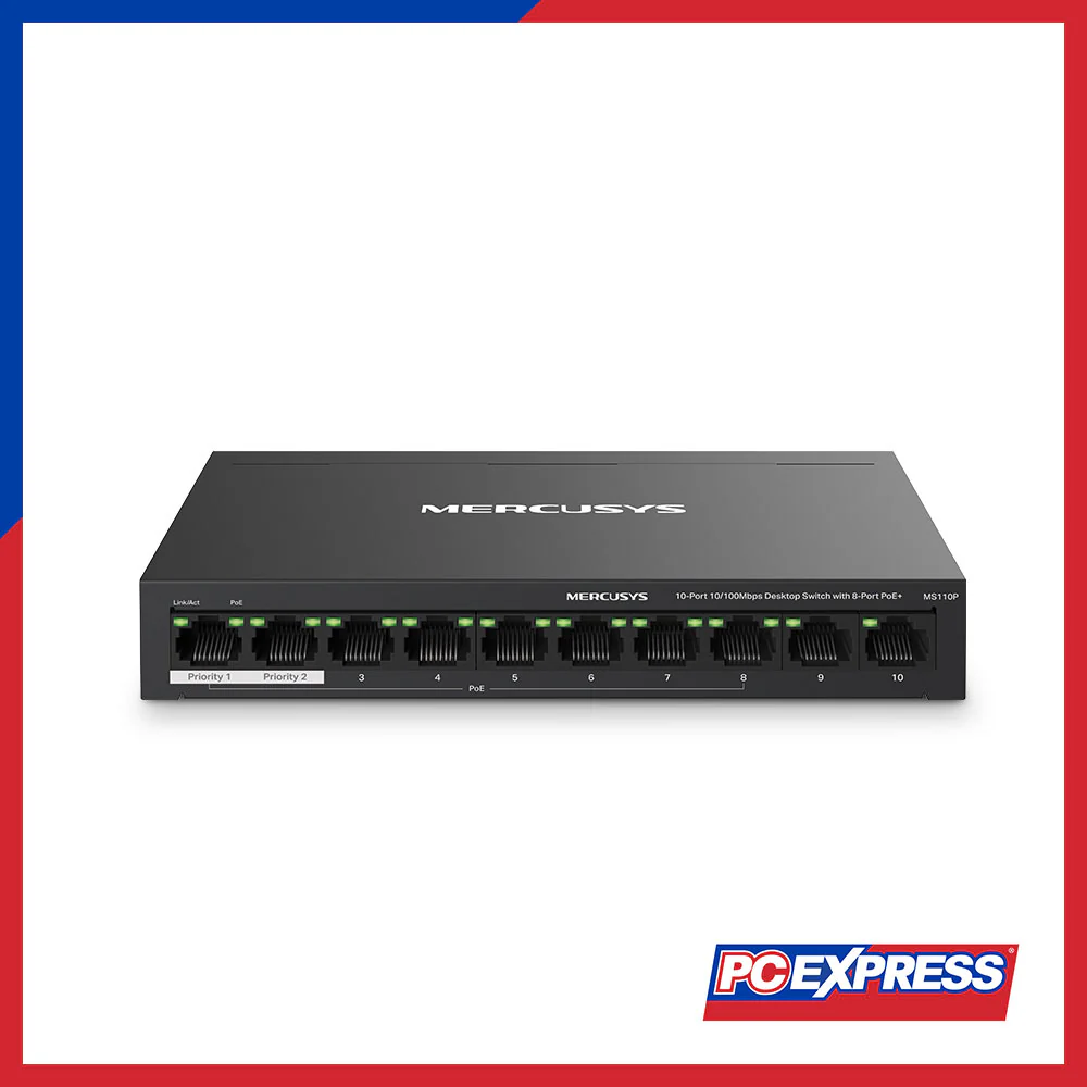 MERCUSYS MS110P 10-Port 10/100Mbps Desktop Switch