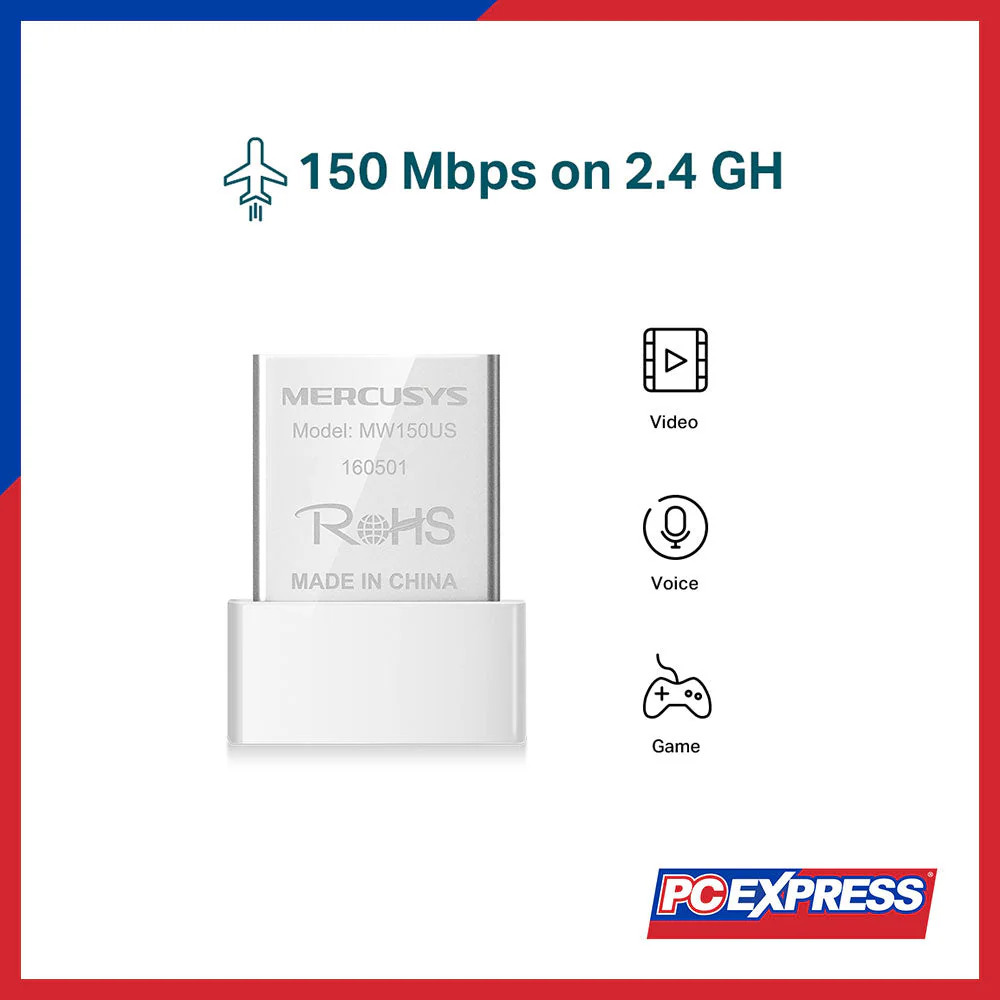 MERCUSYS MW150US N150 Wireless Nano USB Adapter - Image 2