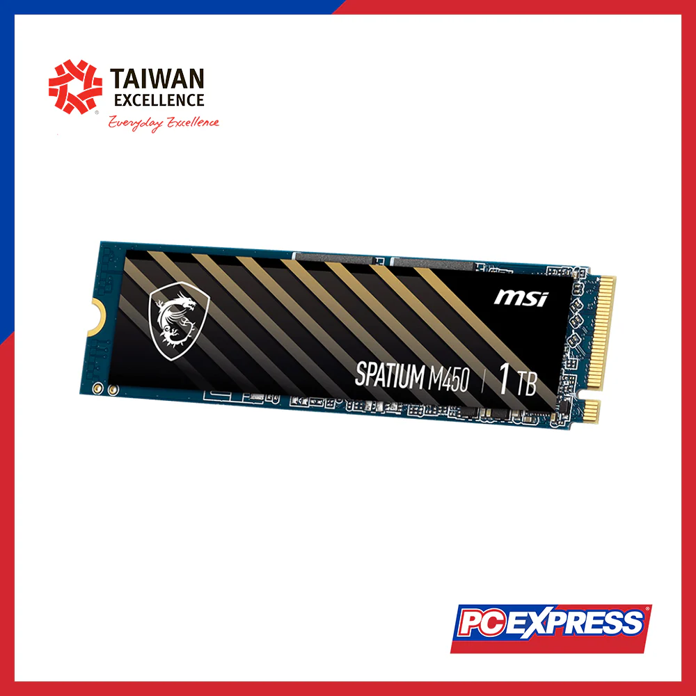 MSI 1TB SPATIUM M450 PCIe 4.0 NVMe Gen3 X4 M.2 2280 Solid State Drive - Image 2