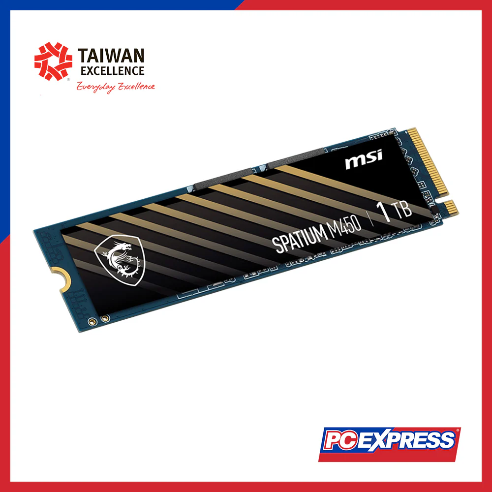 MSI 1TB SPATIUM M450 PCIe 4.0 NVMe Gen3 X4 M.2 2280 Solid State Drive - Image 4