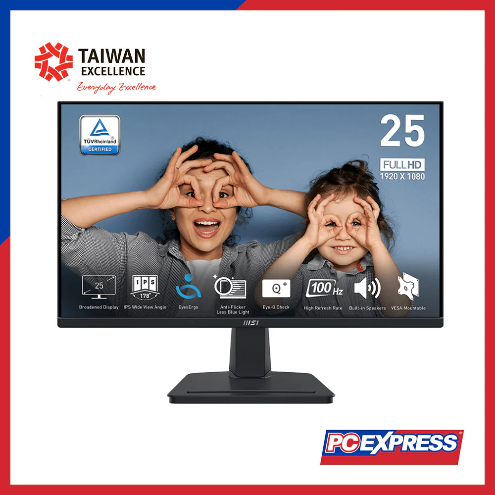 MSI 24.5" MP251 PRO IPS Black Monitor - Image 2