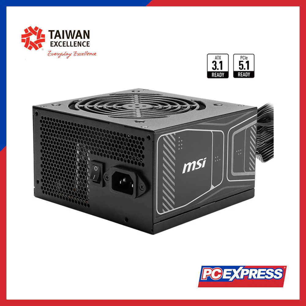 MSI 850W MAG A850GN ATX 3.1 80+ Gold Non-Modular Power Supply - Image 4