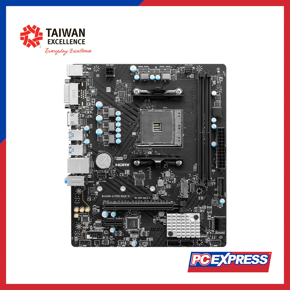 MSI B450M-A PRO MAX II AMD AM4 mATX Motherboard - Image 2