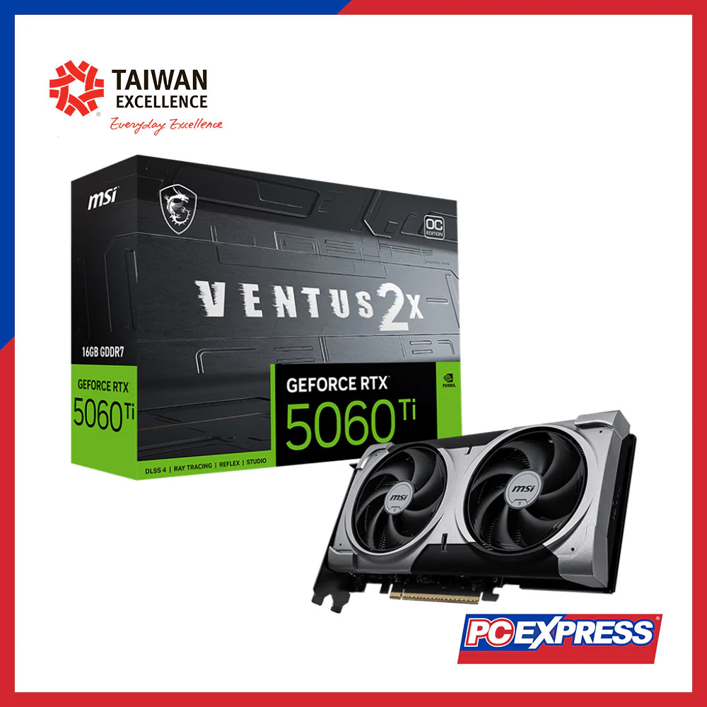 MSI GeForce RTX™ 5060 Ti VENTUS 2X OC PLUS 16GB GDDR7 128-bit Graphics Card