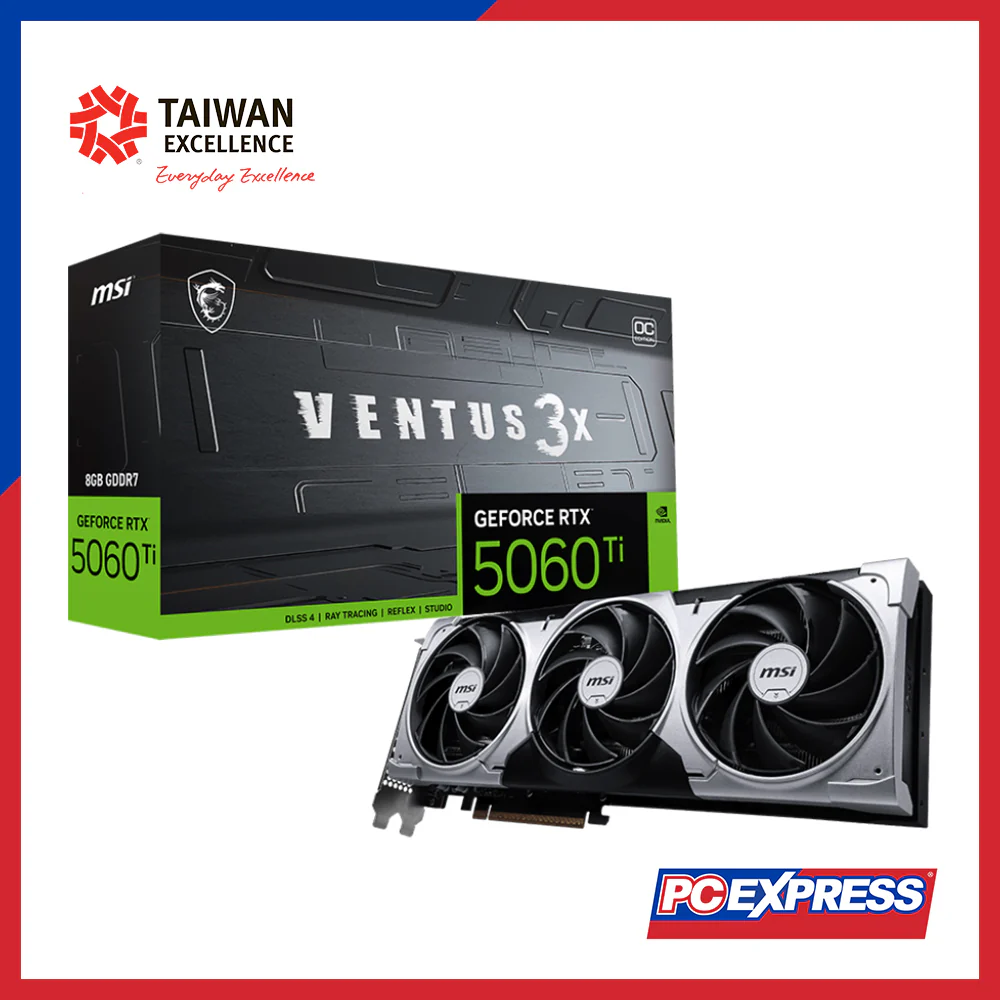 MSI GeForce RTX™ 5060 Ti Ventus 3X OC 8GB GDDR7 128-bit Graphics Card