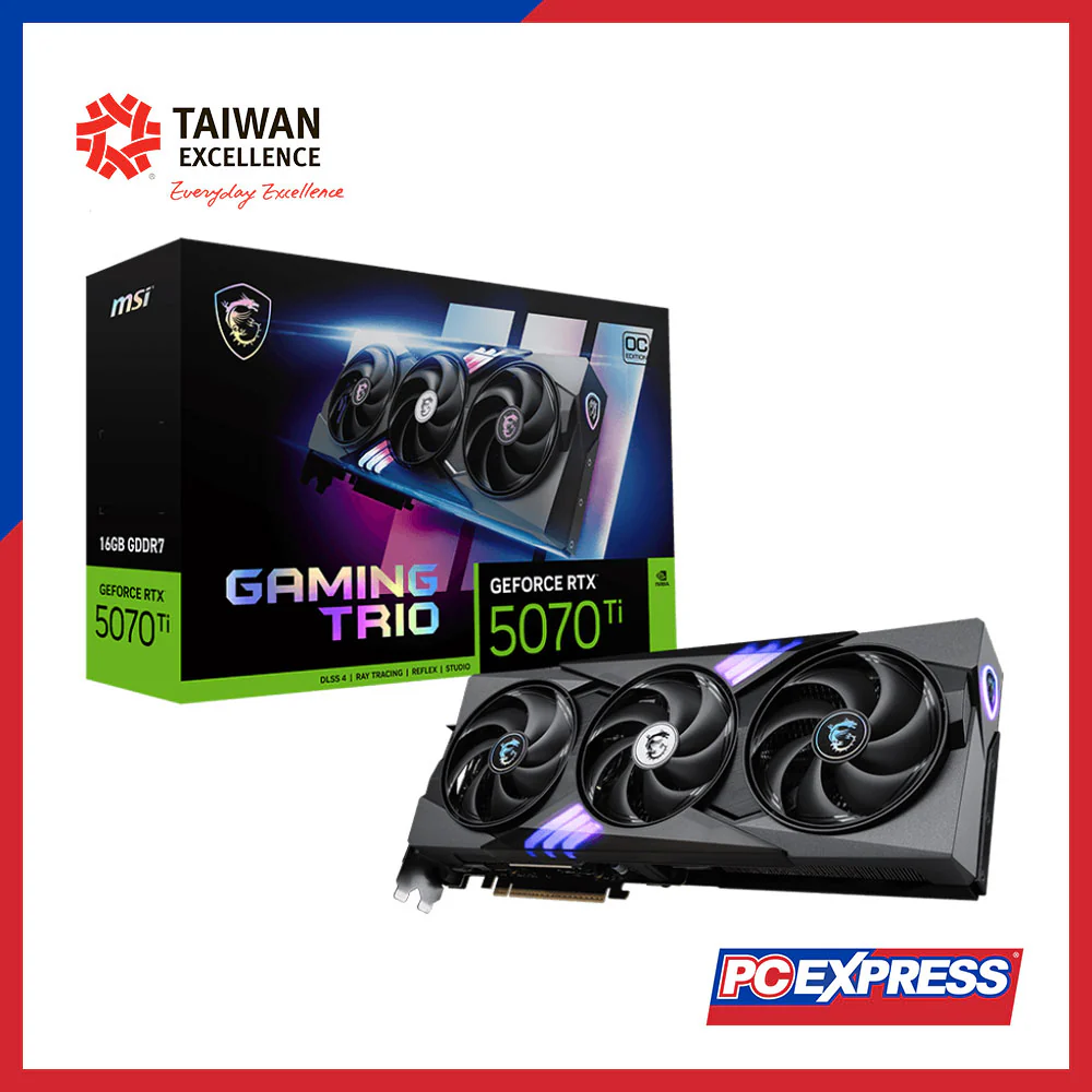 MSI GeForce RTX™ 5070 Ti GAMING TRIO OC 16GB GDDR7 256-bit Graphics Card
