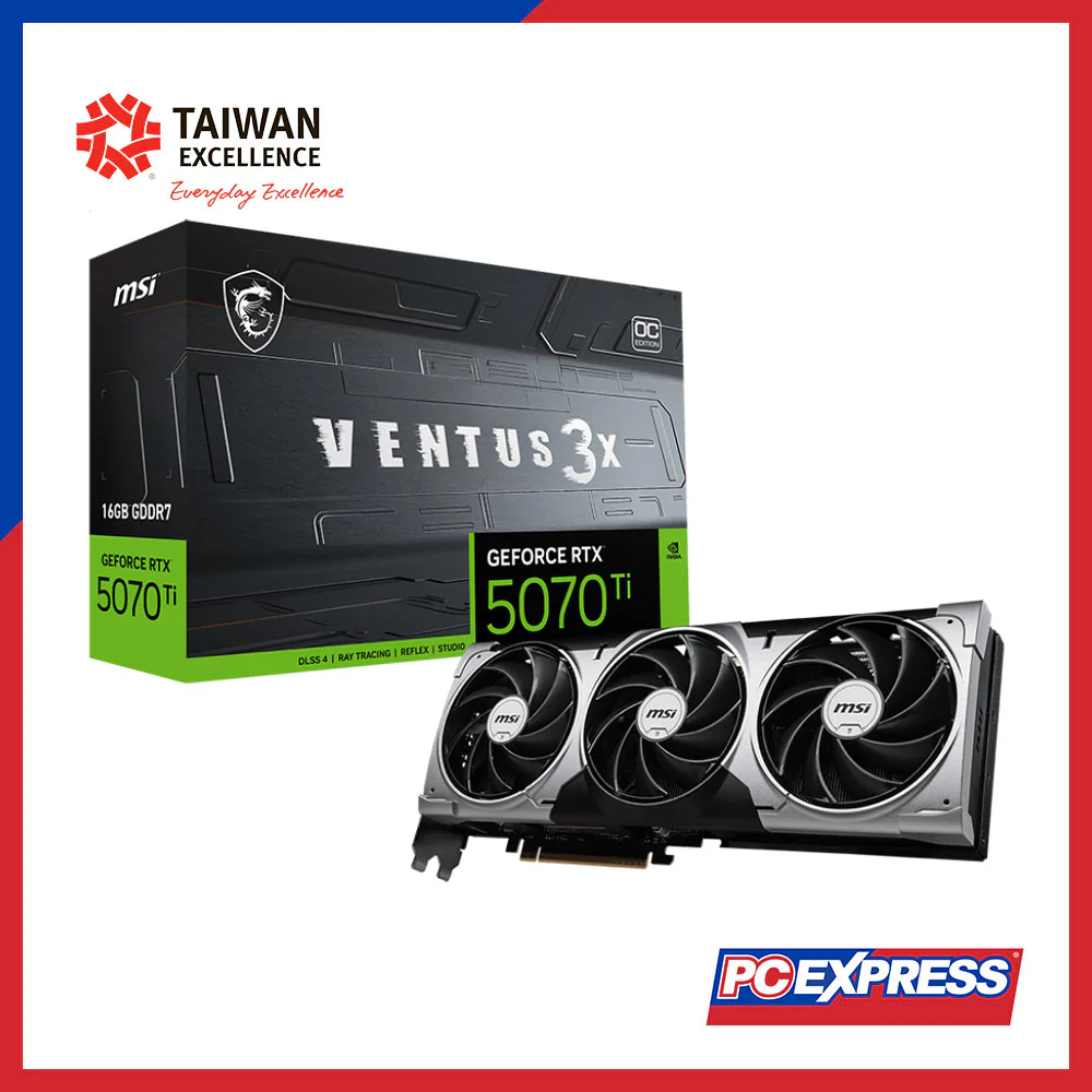 MSI GeForce RTX™ 5070 Ti VENTUS 3X OC 16GB GDDR7 256-bit Graphics Card
