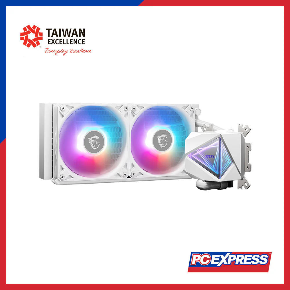 MSI MAG CORELIQUID I240 AIO LC ARGB CPU Liquid Cooler Fan (White) - Image 5