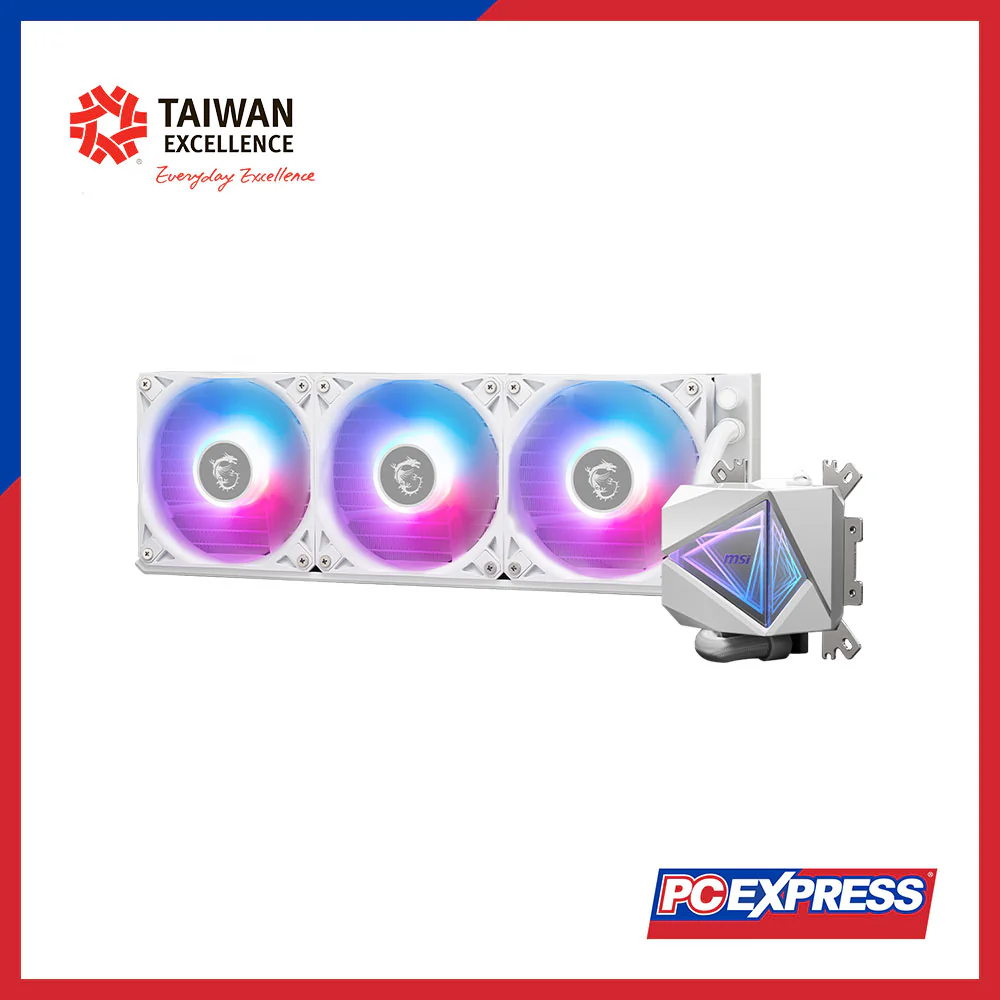 MSI MAG CORELIQUID I360 AIO LC ARGB CPU Liquid Cooler Fan (White) - Image 5