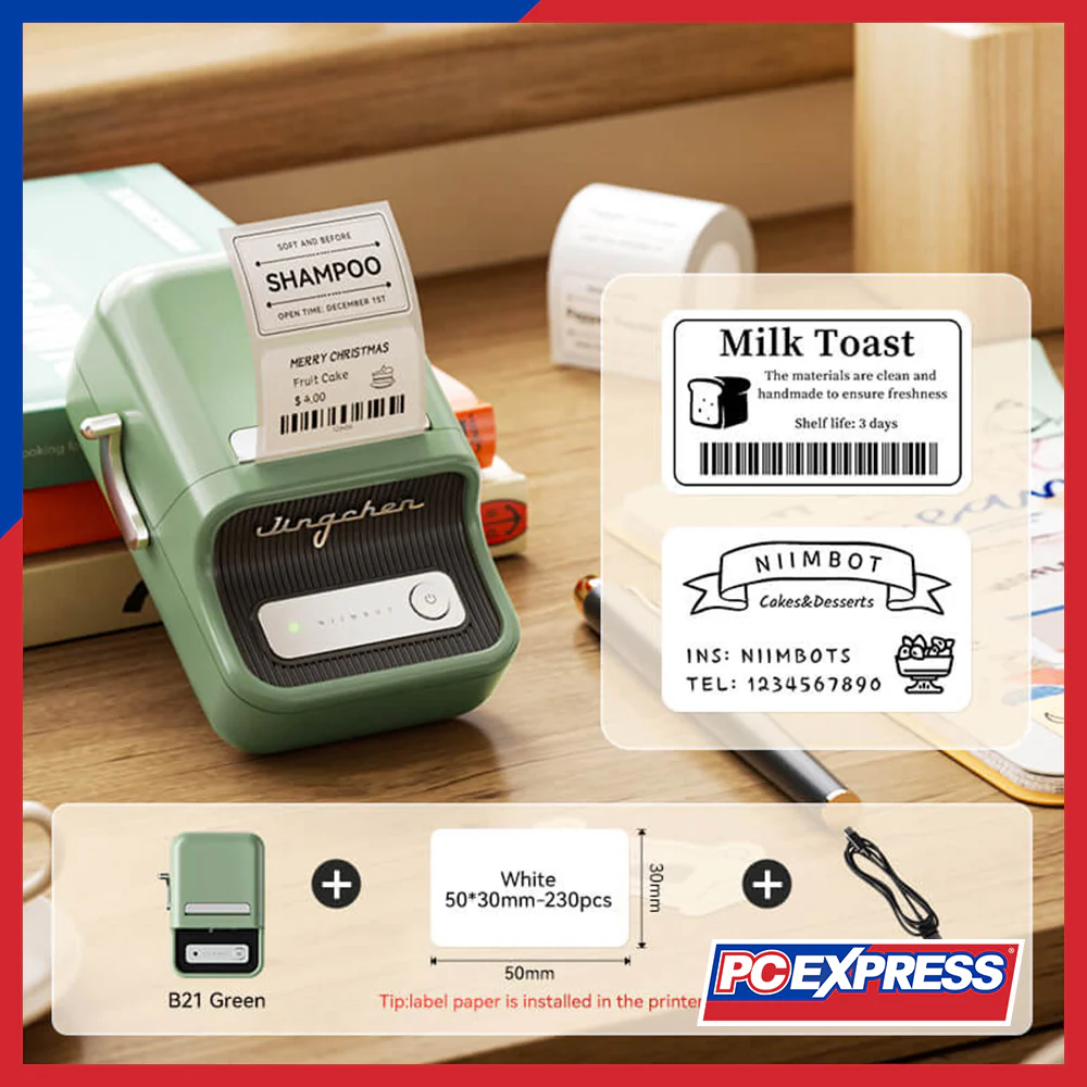 NIIMBOT B21S Thermal Direct Print - Green - Image 2