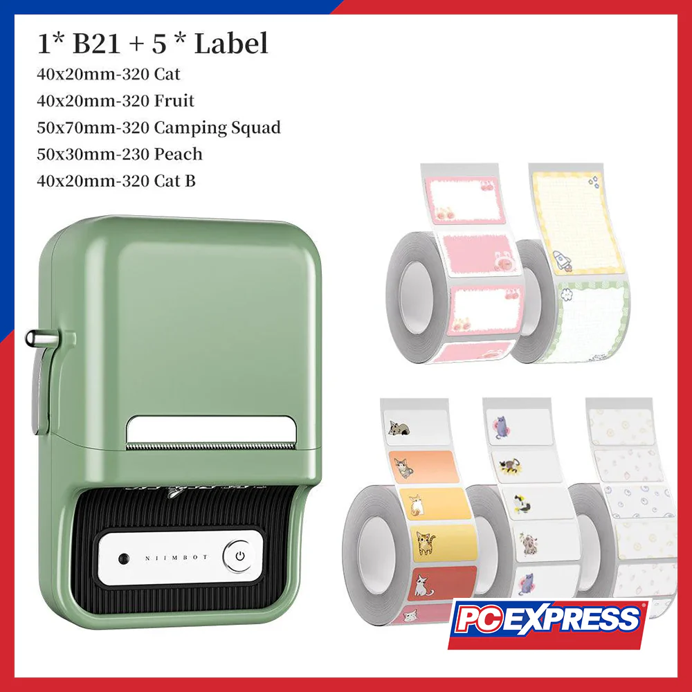 NIIMBOT B21S Thermal Direct Print - Green - Image 4