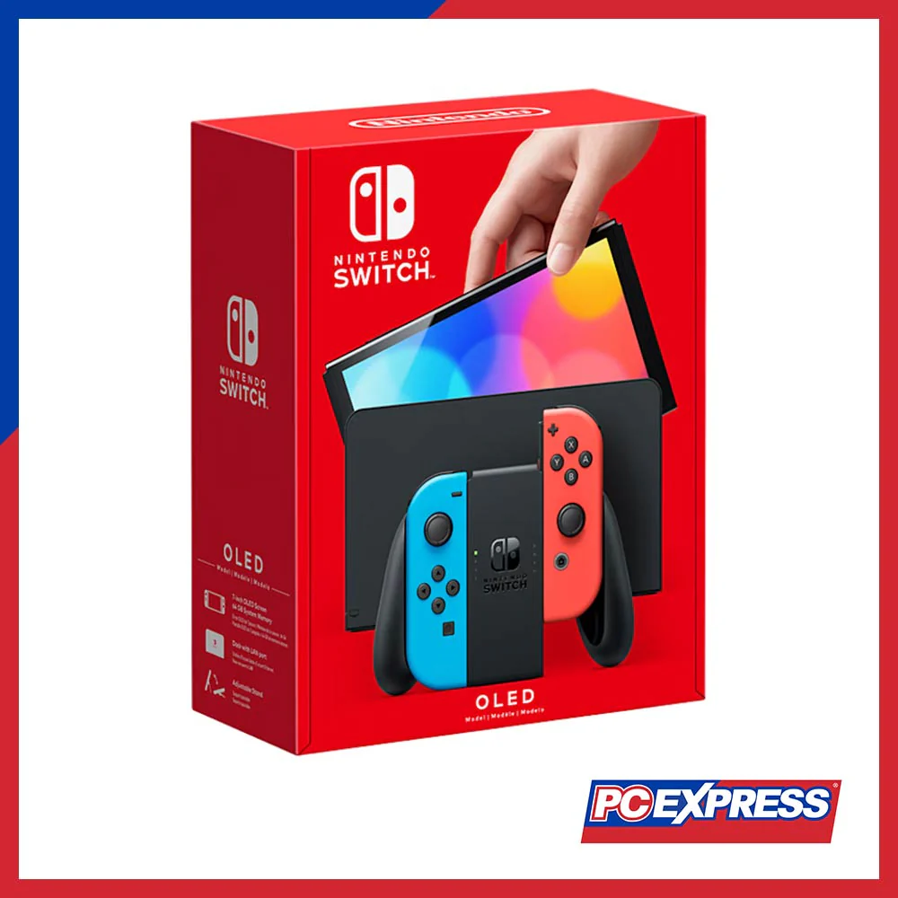 Nintendo Switch OLED Gaming Console Neon Blue/Neon Red