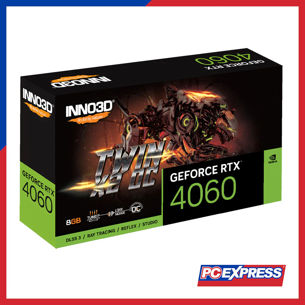 INNO3D GeForce RTX™ 4060 TWIN X2 NON-OC 8GB GDDR6 128-bit Graphics Card - Image 3