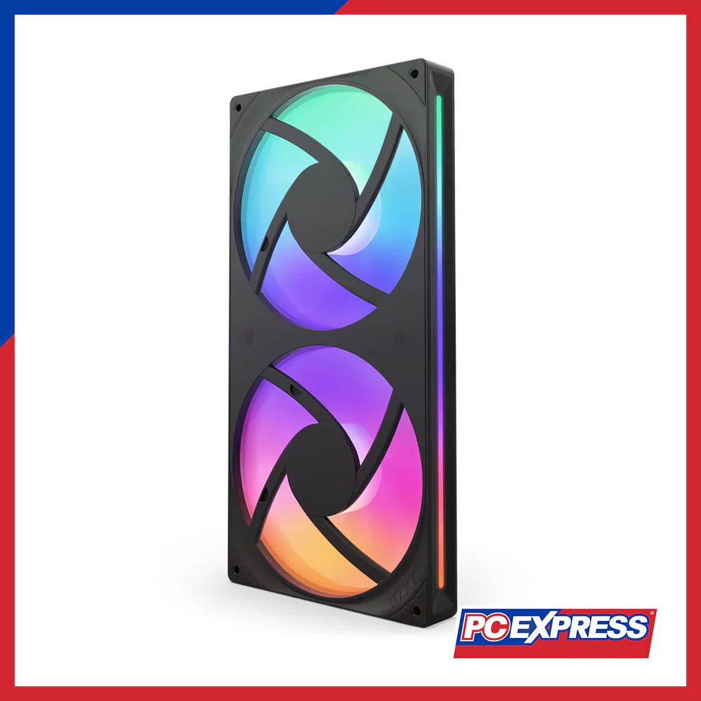 NZXT F280 RGB Core Double Pack Single-Frame Fan Unit (Black) - Image 2