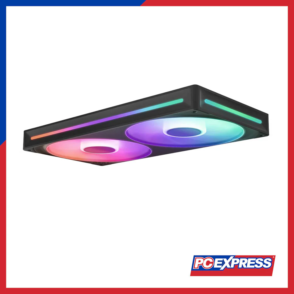 NZXT F280 RGB Core Double Pack Single-Frame Fan Unit (Black) - Image 3