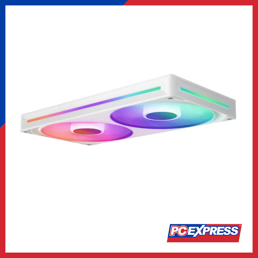 NZXT F280 RGB Core Double Pack Single-Frame Fan Unit (White) - Image 3