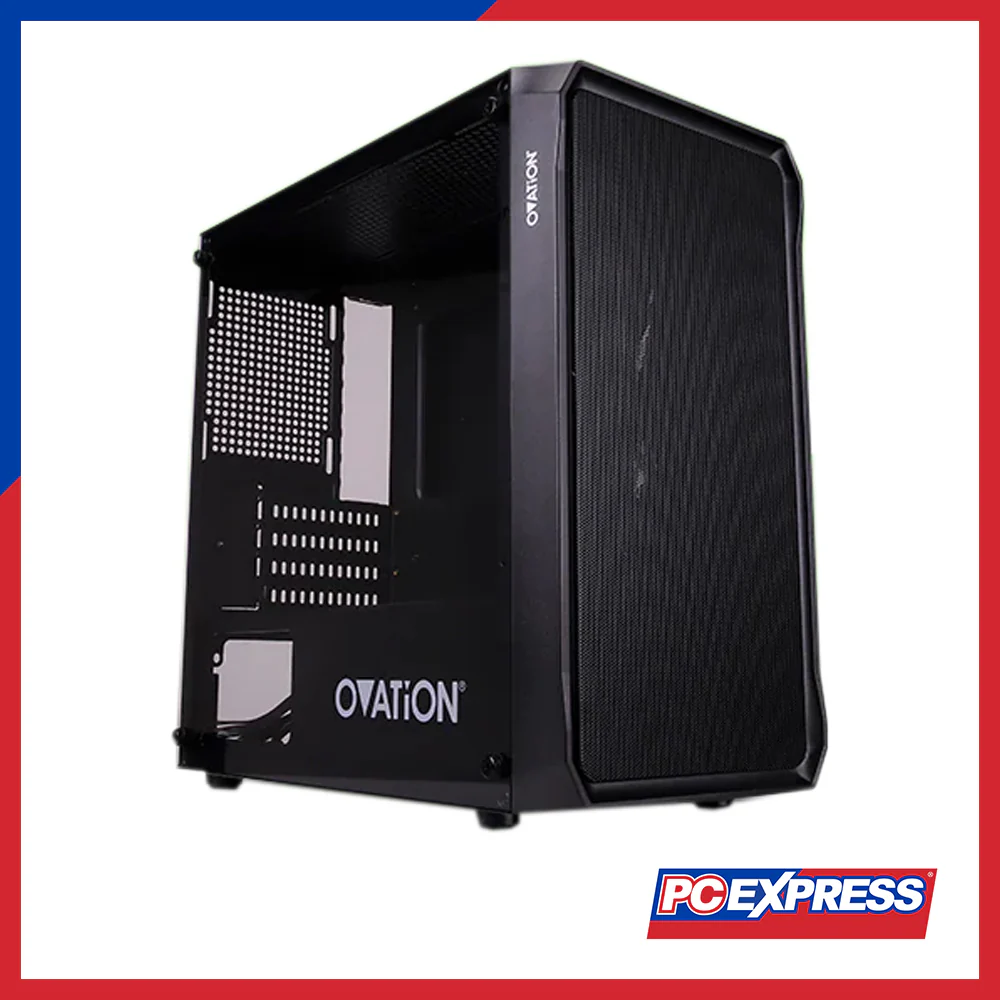 OVATION Hypergate Mesh 3.1 RGB Micro-ATX Gaming PC Case - Black - Image 2