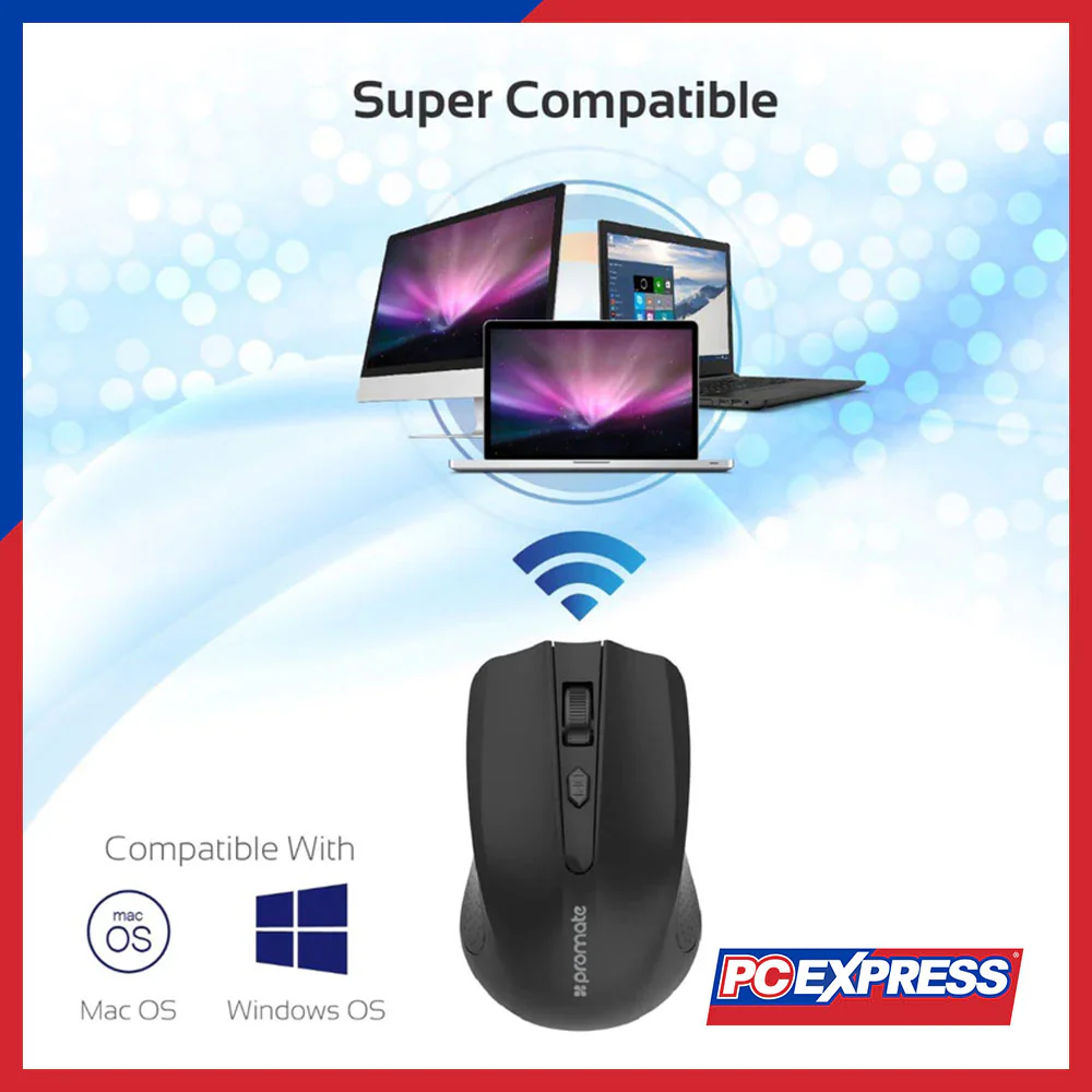PROMATE CLIX-8 Wireless Mouse (Black) - Image 5