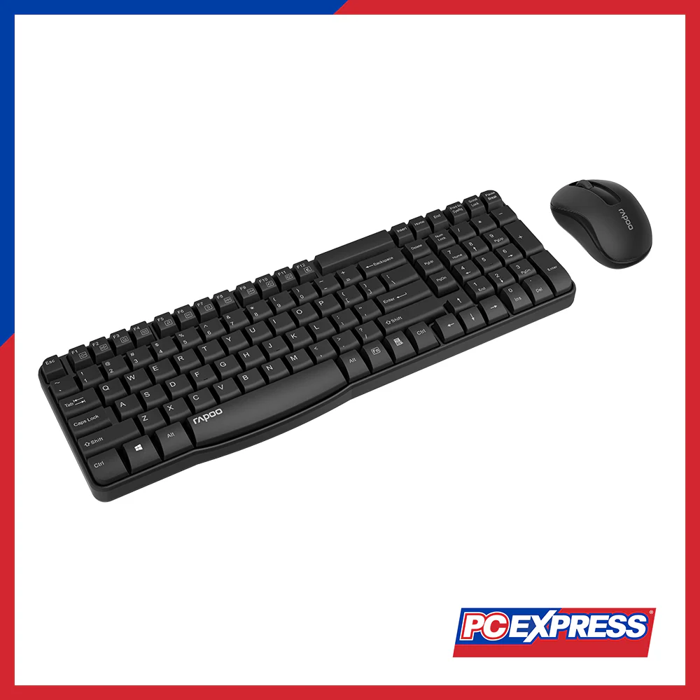 RAPOO X1800S Wireless Keyboard & Mouse Combo - Black - Image 2