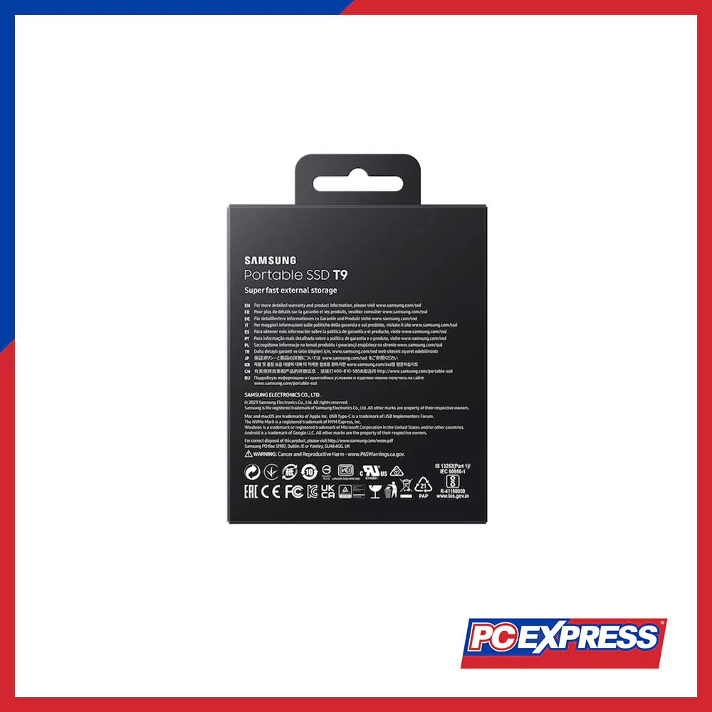 SAMSUNG Portable Solid State Drive T9 (MU-PG1T0B) USB 3.2 Gen2x2 1TB (Black) - Image 3