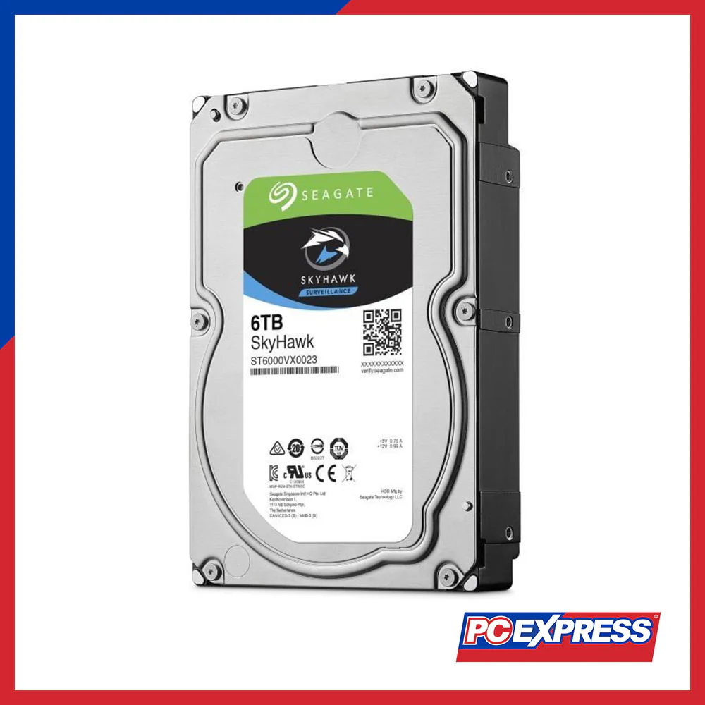 SEAGATE 6TB SATA SKYHAWK (ST6000VX0023) Surveillance Hard Drive - Image 4