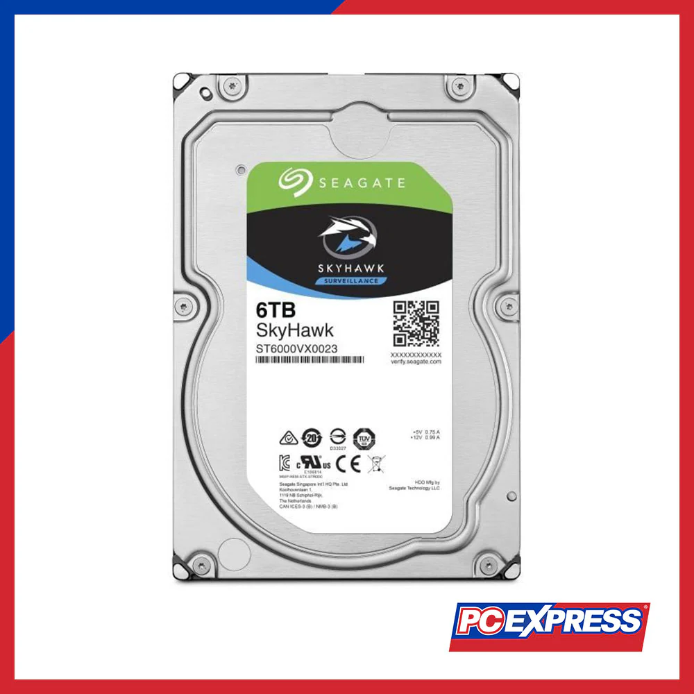 SEAGATE 6TB SATA SKYHAWK (ST6000VX0023) Surveillance Hard Drive - Image 5
