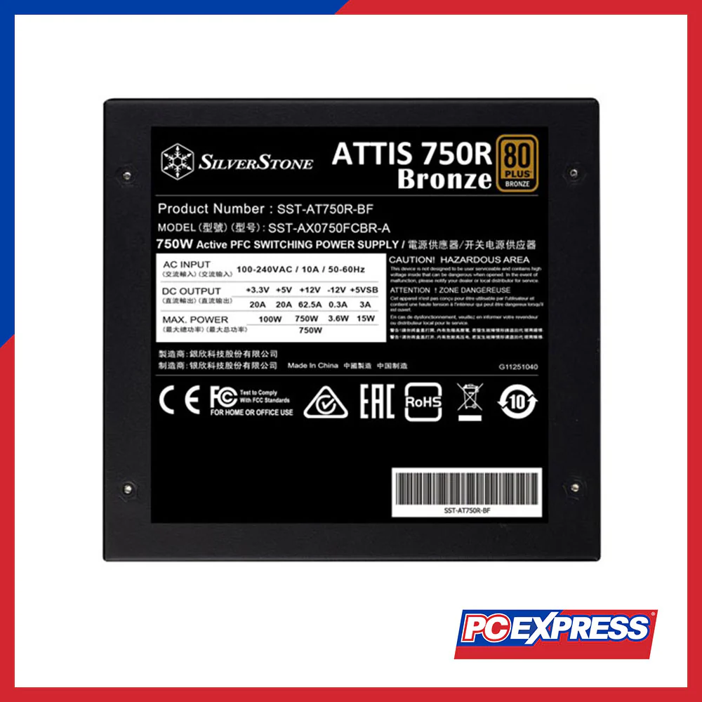 SILVERSTONE ATTIS 750W 80+ Bronze Non-Modular Power Supply - Image 11