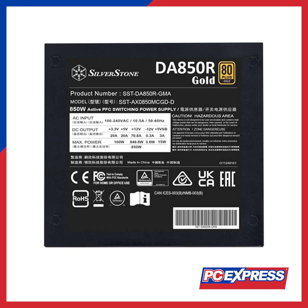 SILVERSTONE DECATHLON R GMA 850W 80+ Gold Fully Modular Power Supply - Image 6