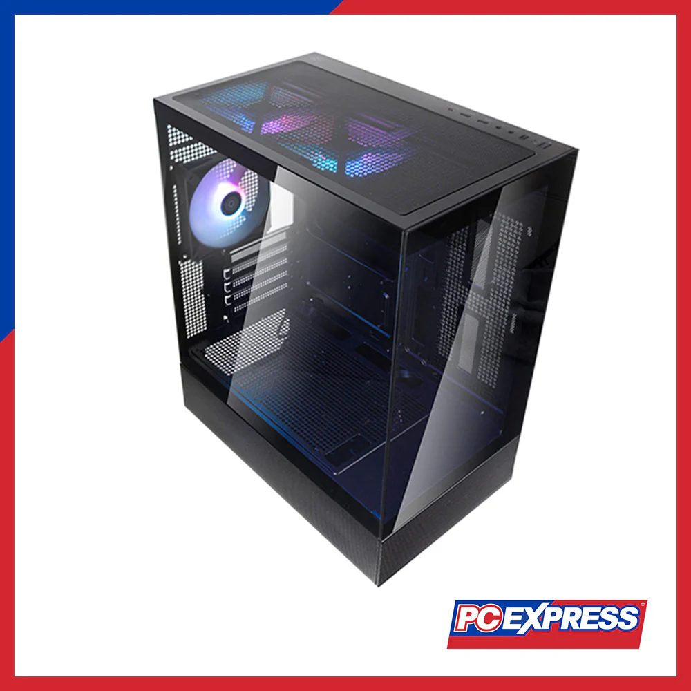 SILVERSTONE Lucid 04 Tempered Glass ARGB PC Case - Black - Image 3