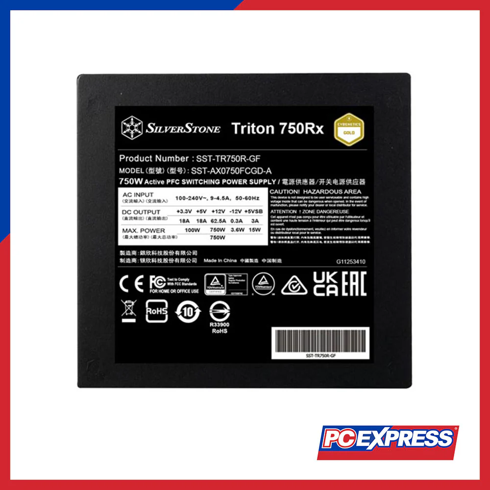 SILVERSTONE Triton 750Rx 750W Cybenetics 80+ Gold Non-Modular Power Supply - Image 5