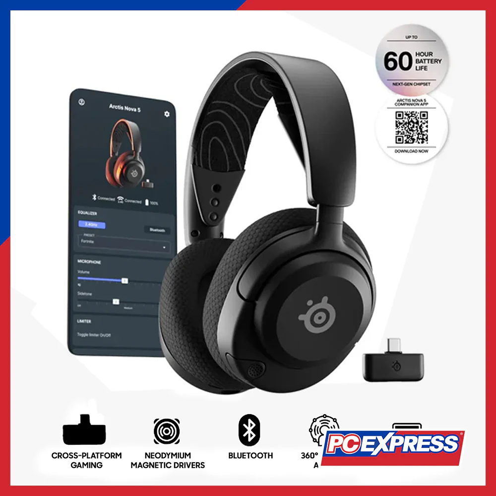 STEELSERIES Arctis Nova 5 Wireless Gaming Headset - Black (61670) - Image 4