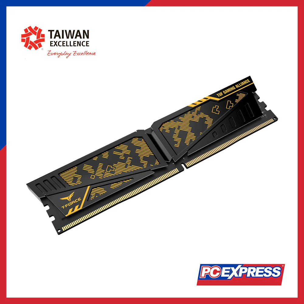 TEAMGROUP 16GB (2x 8GB) DDR4 3600MHZ VULCAN TUF Gaming Alliance Desktop Memory - Yellow - Image 3