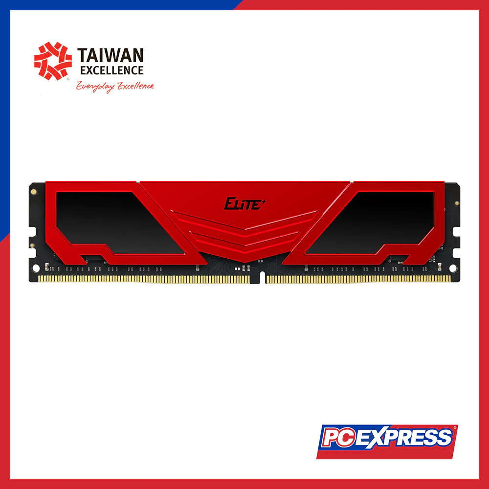 TEAMGROUP 16GB DDR4 3200MHz ELITE Desktop Memory - Red