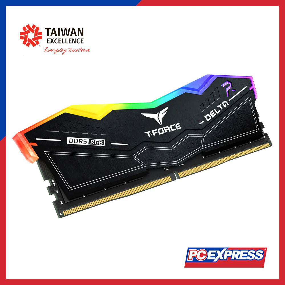 TEAMGROUP 64GB (2x 32GB) DDR5 6000MHz DELTA RGB Desktop Memory - Black - Image 2