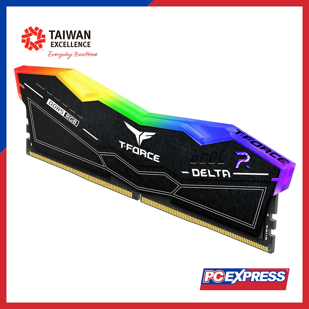 TEAMGROUP 64GB (2x 32GB) DDR5 6000MHz DELTA RGB Desktop Memory - Black - Image 3
