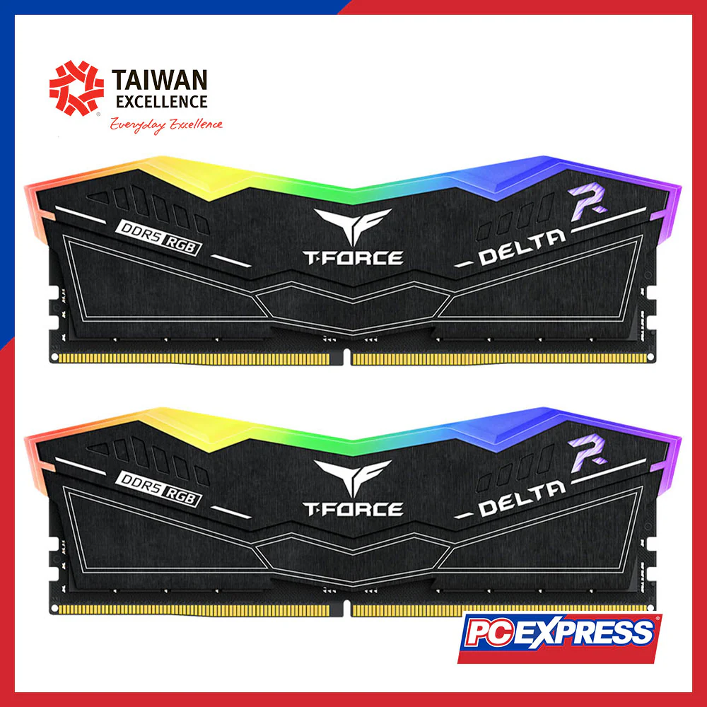 TEAMGROUP 64GB (2x 32GB) DDR5 6000MHz DELTA RGB Desktop Memory - Black - Image 4