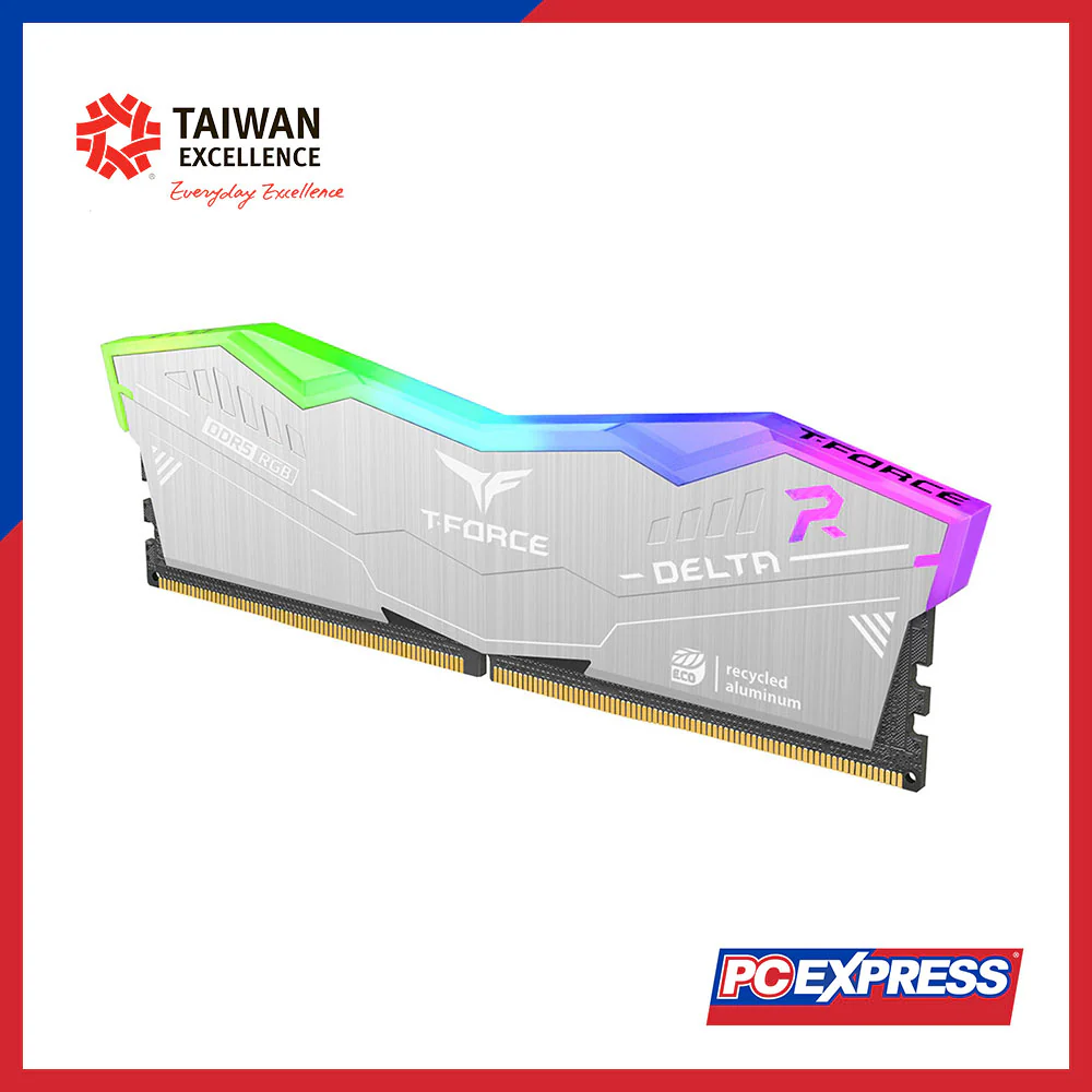 TEAMGROUP 64GB DDR5 6000MHZ DELTA RGB ECO Desktop Memory (Silver) - Image 4