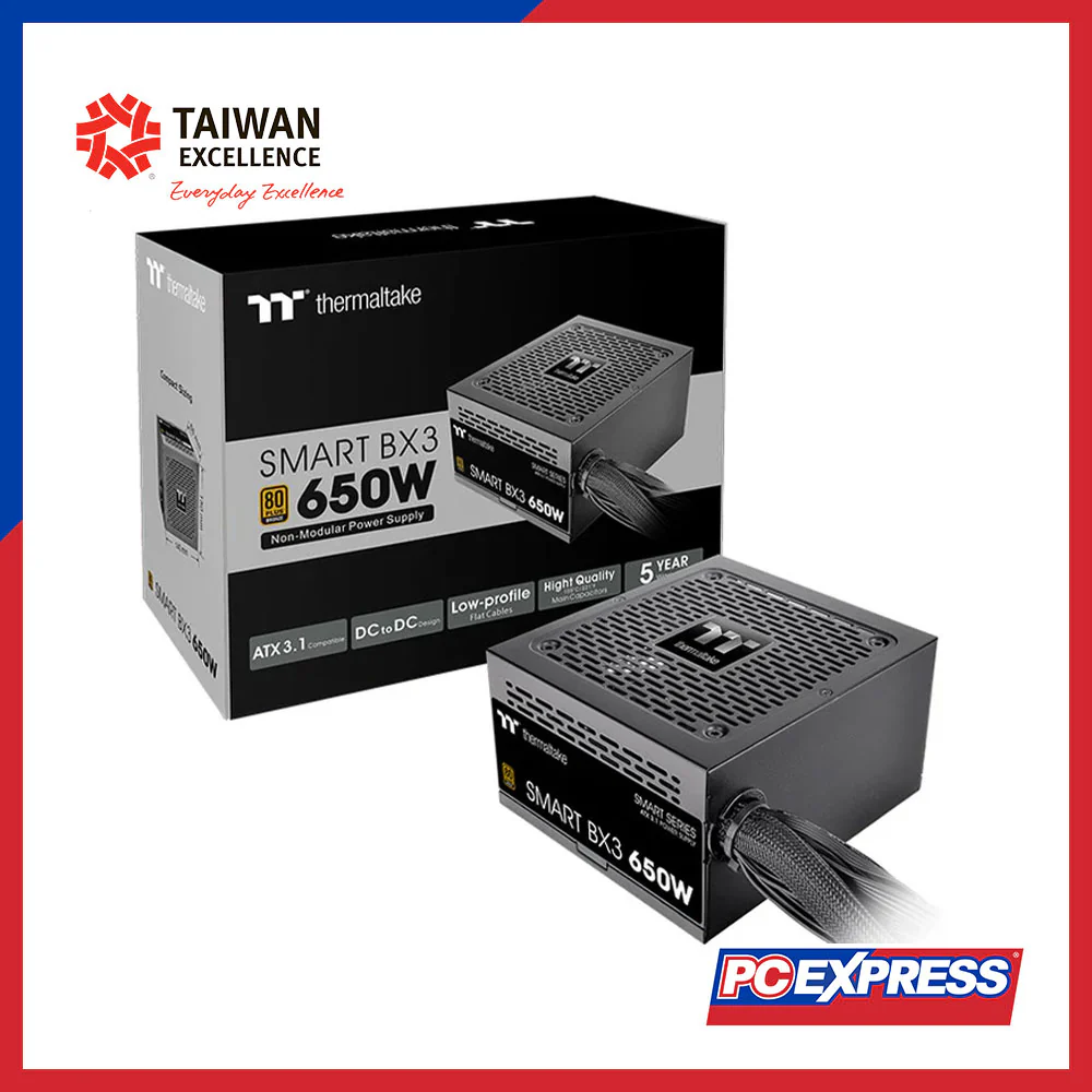 THERMALTAKE Smart BX3 650W 80+ Bronze ATX 3.1 Non-Modular Power Supply - Image 6
