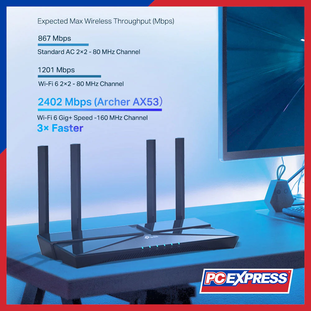 TP-LINK ARCHER AX53 AX3000 Dual Band Gigabit Wi-Fi 6 Router - Image 4