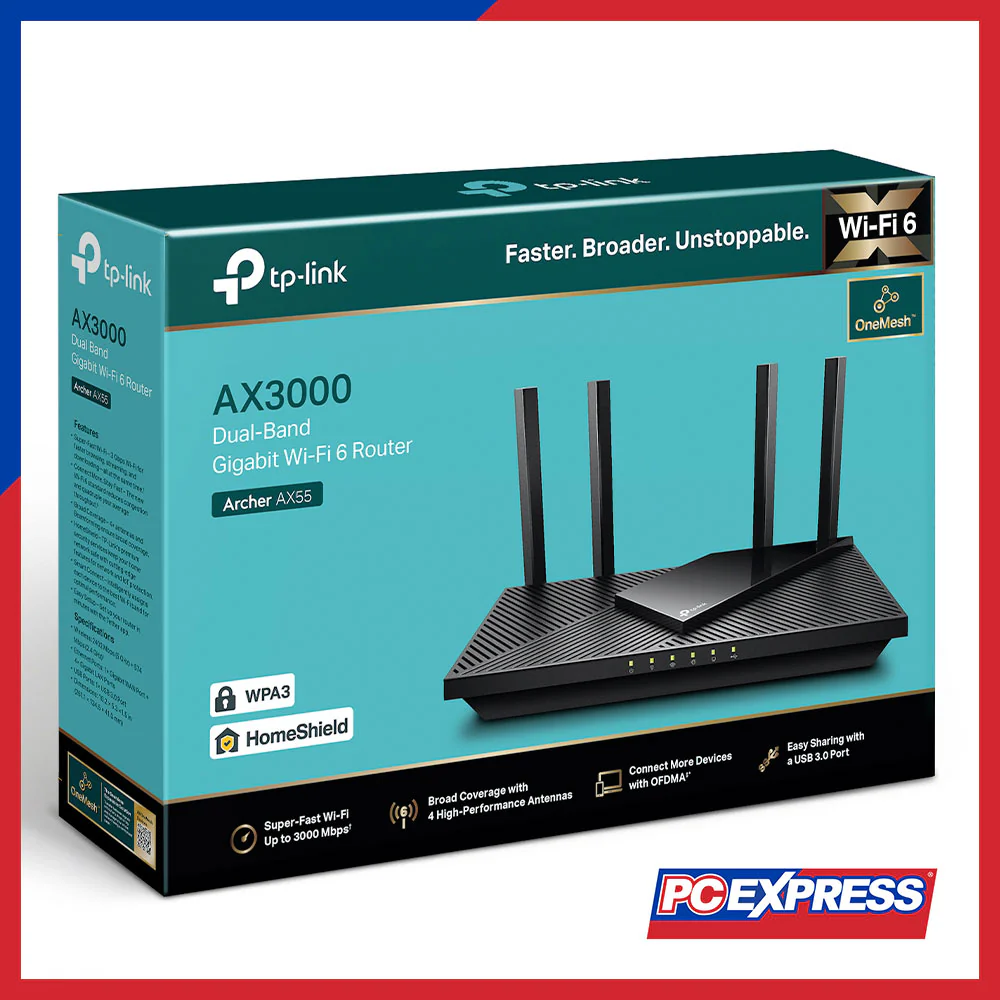 TP-LINK Archer AX55 AX3000 Dual Band Gigabit Wi-Fi 6 Router - Image 5